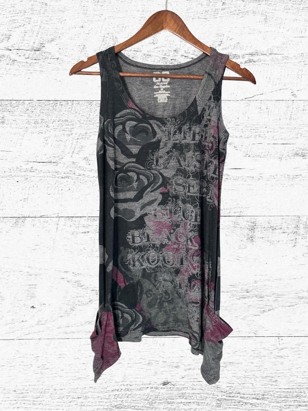 Go Jeans Black and Gray Tank Top